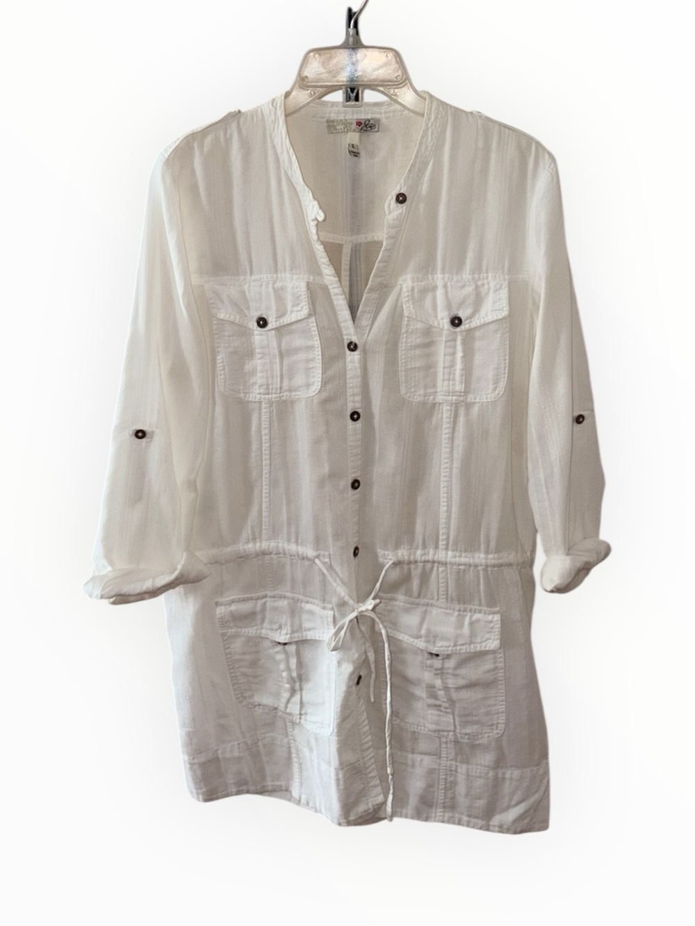 Joie White Button Down Dress